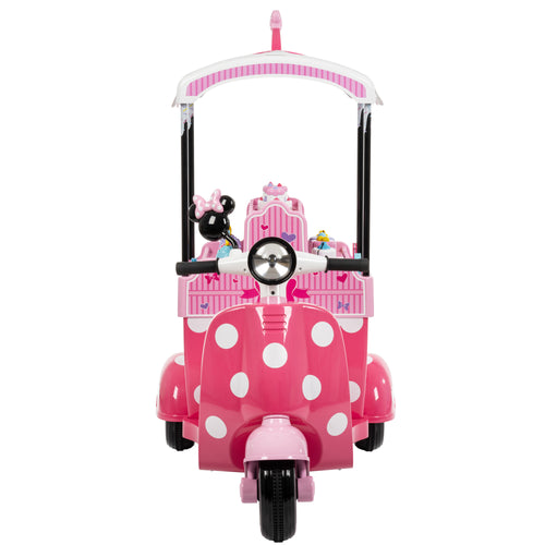 Disney Minnie Bakery Cart 7.2-volt Battery Ride-On Toy for Girls, Pink