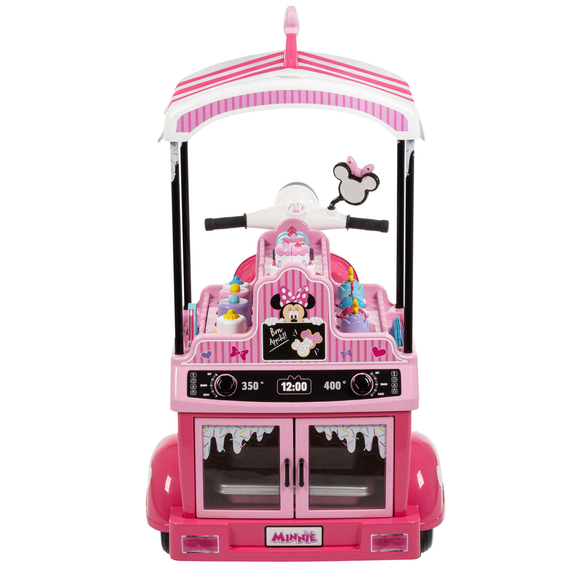 Disney Minnie Bakery Cart 7.2-volt Battery Ride-On Toy for Girls, Pink