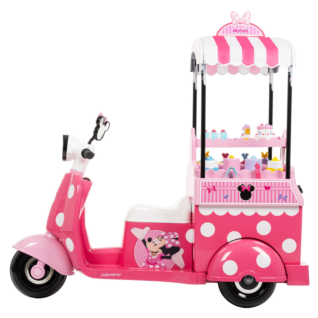 Disney Minnie Bakery Cart 7.2-volt Battery Ride-On Toy for Girls, Pink