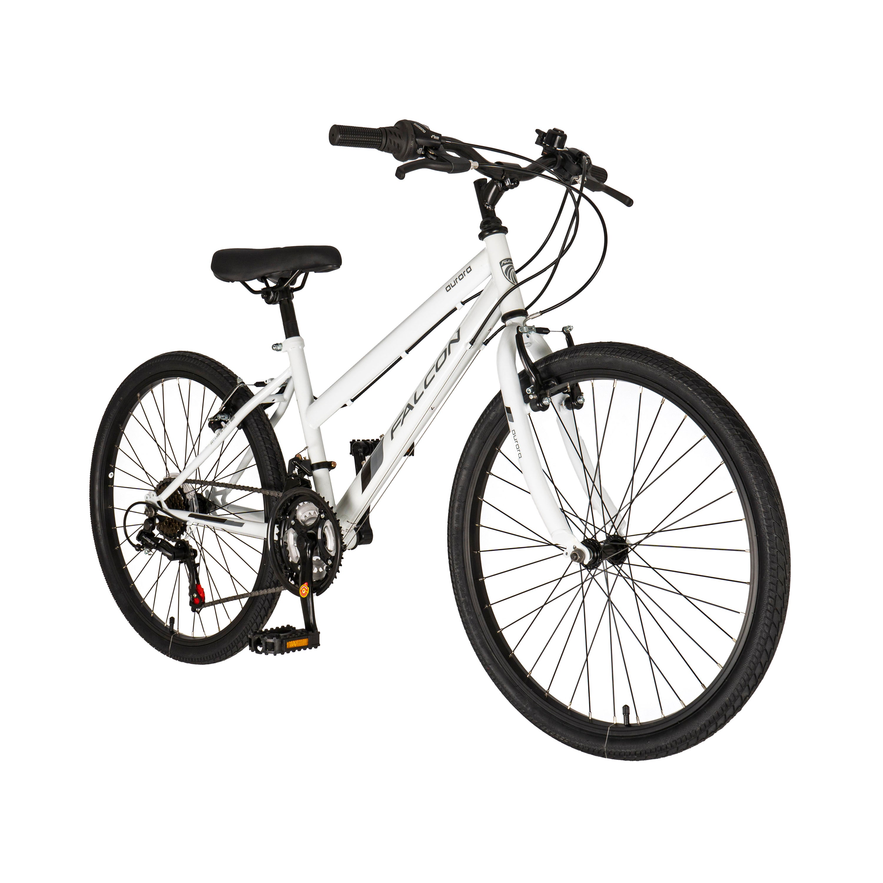 Falcon Aurora 24-inch Kids Hybrid Bike - White