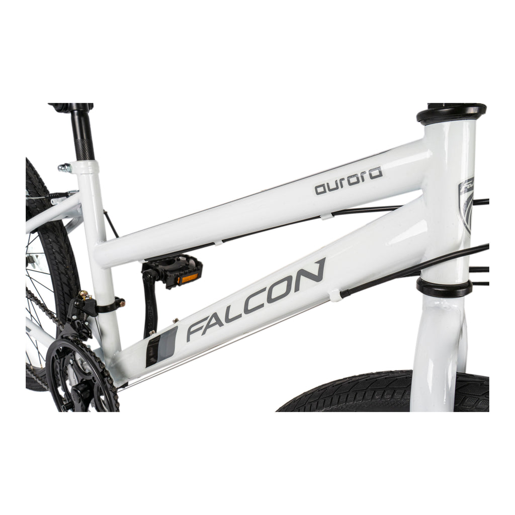 Falcon Aurora 24-inch Kids Hybrid Bike - White