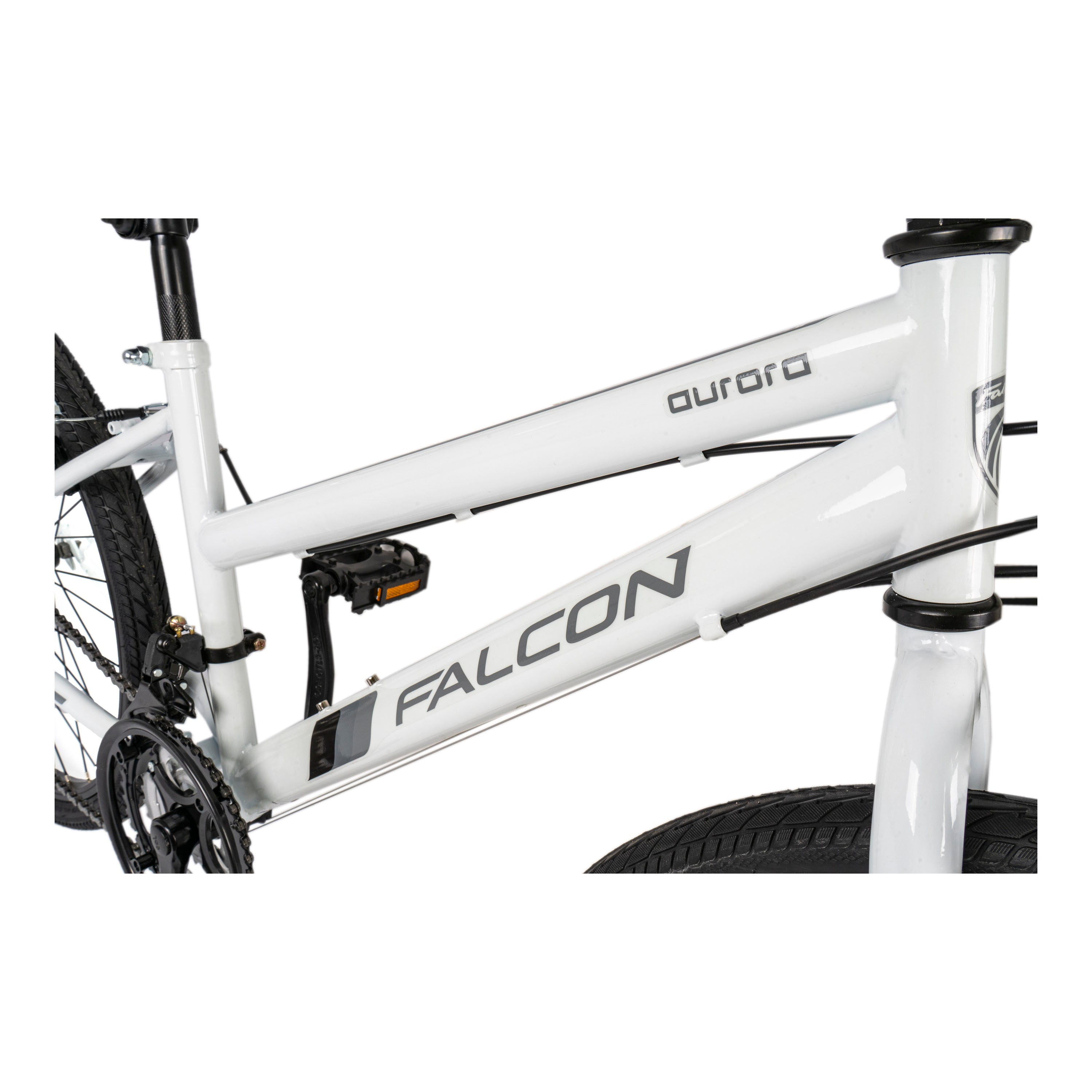 Falcon Aurora 24-inch Kids Hybrid Bike - White