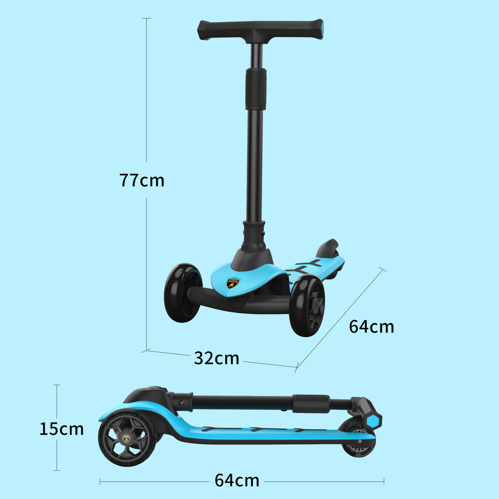Lamborghini 3 wheel kids scooter - Blue - image 5