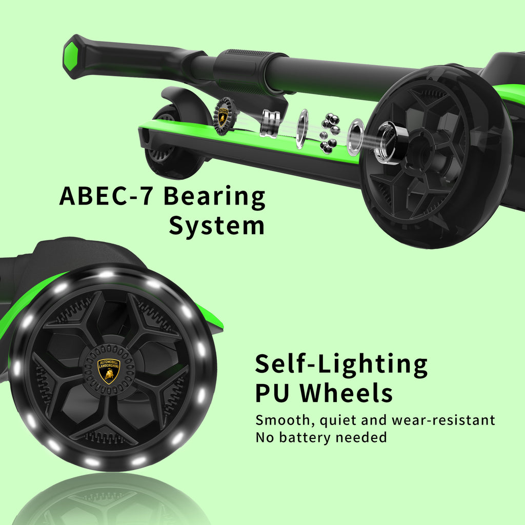 Lamborghini 3 wheel kids scooter - Green - image 3
