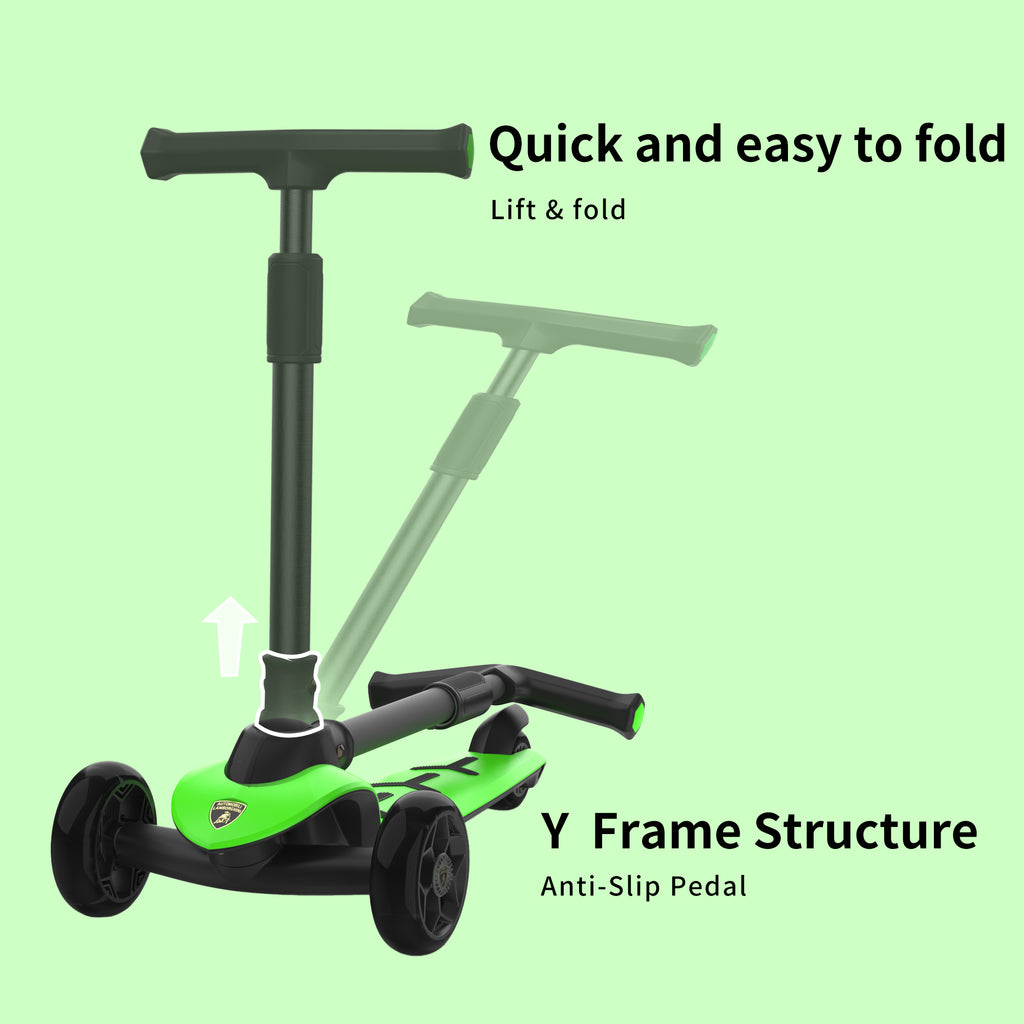 Lamborghini 3 wheel kids scooter - Green - image 4