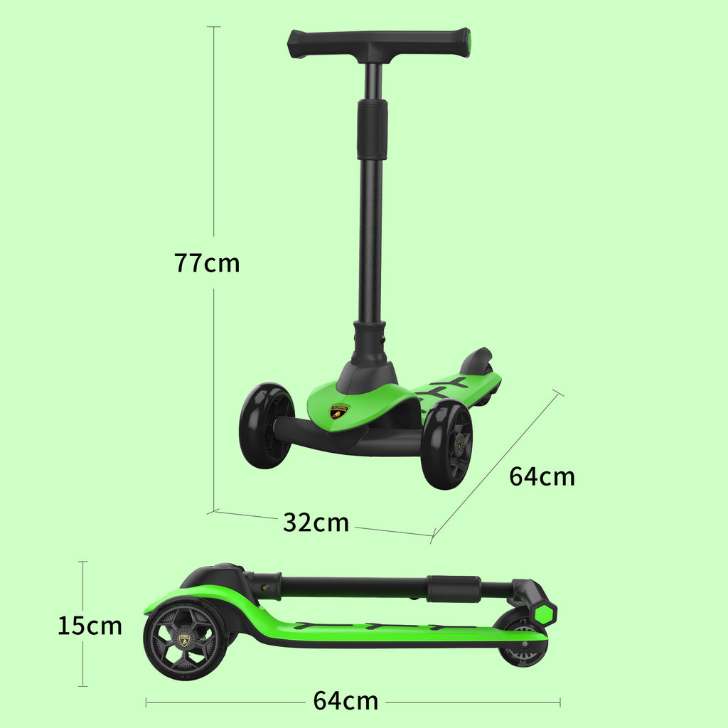 Lamborghini 3 wheel kids scooter - Green - image 5
