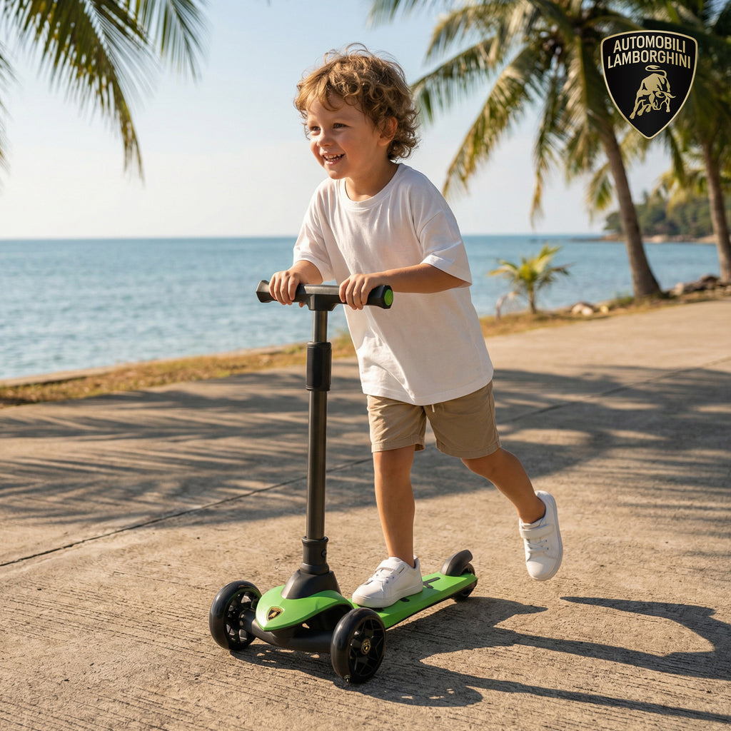 Lamborghini 3 wheel kids scooter - Green - image 6