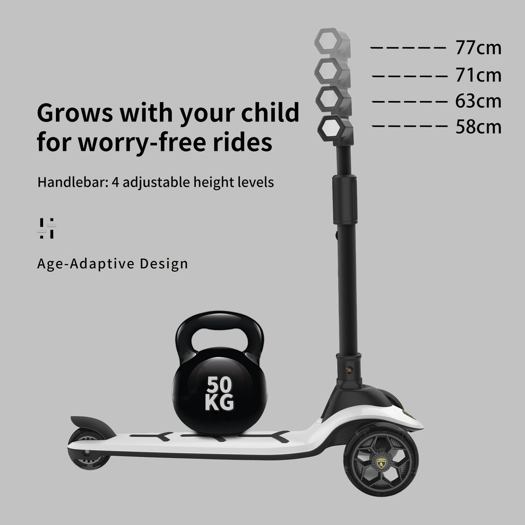 Lamborghini 3 wheel kids scooter - Grey - image 2
