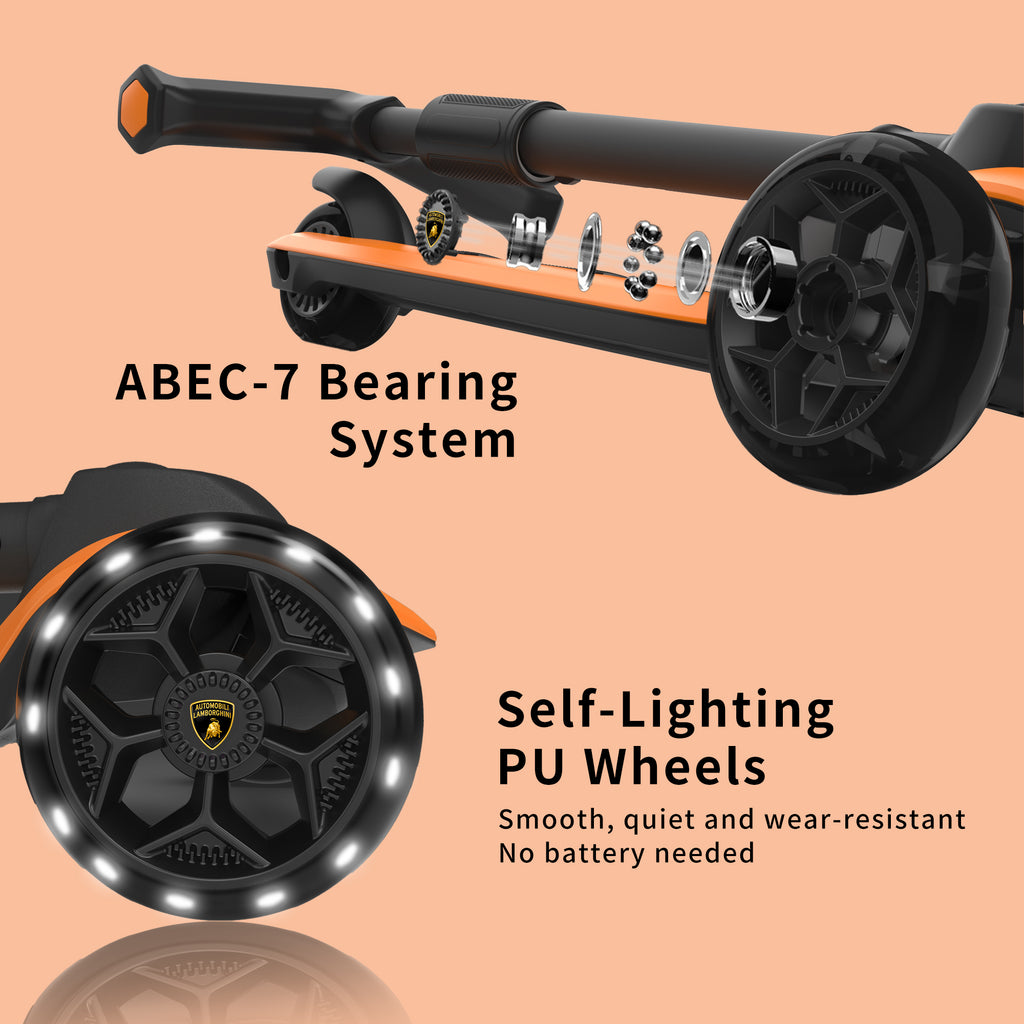 Lamborghini 3 wheel kids scooter - Orange - image 3