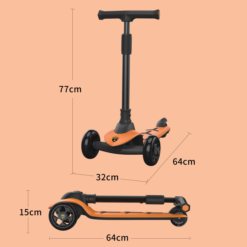 Lamborghini 3 wheel kids scooter - Orange - image 5