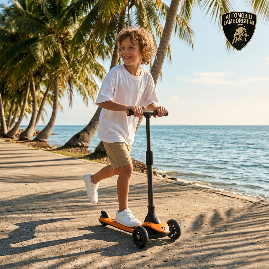 Lamborghini 3 wheel kids scooter - Orange - image 6