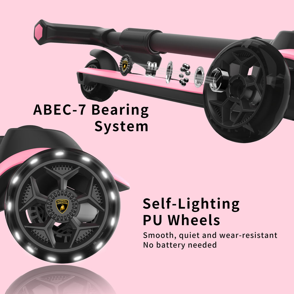 Lamborghini 3 wheel kids scooter - Pink - image 3