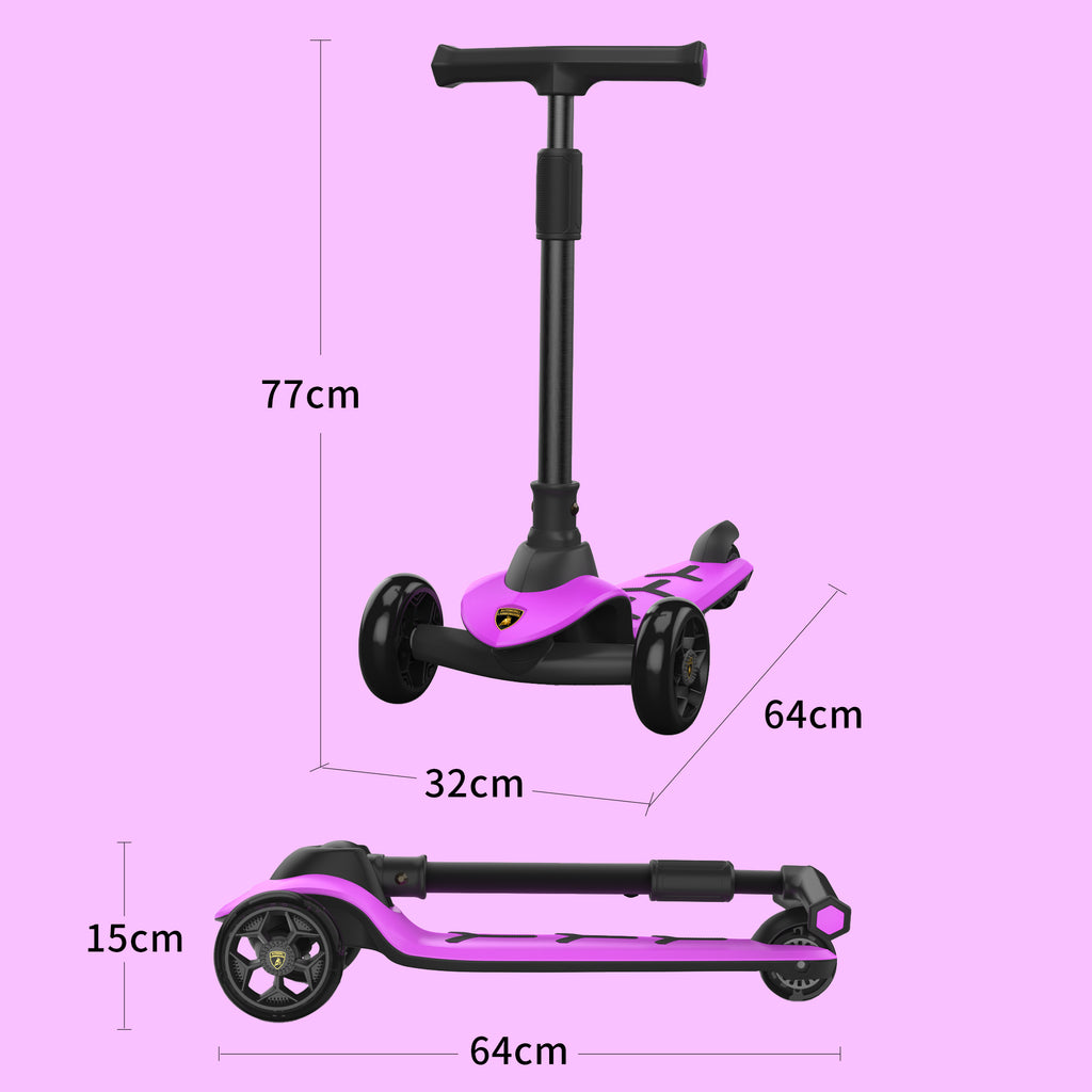 Lamborghini 3 wheel kids scooter - Purple - image 5