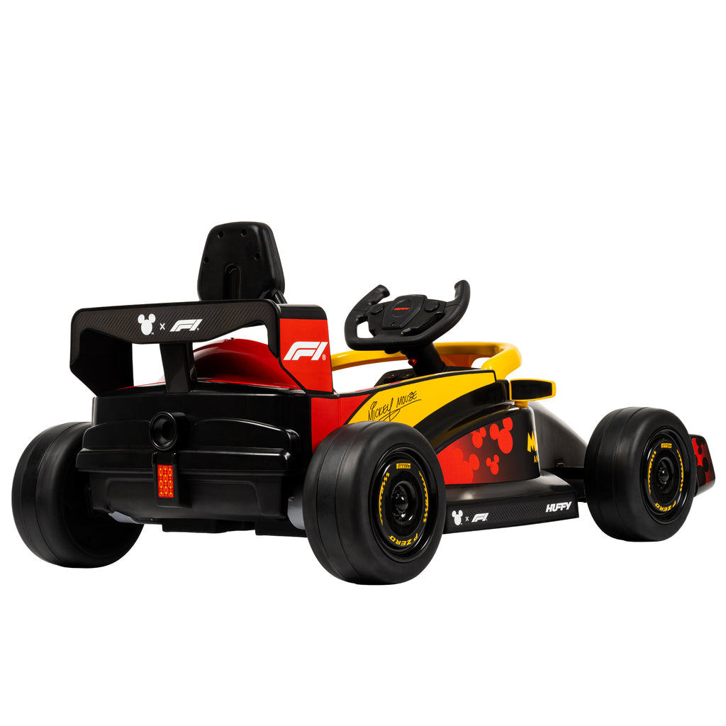 Huffy Disney Mickey Mouse 12V F1 Car Ride-On, Remote Control, Red