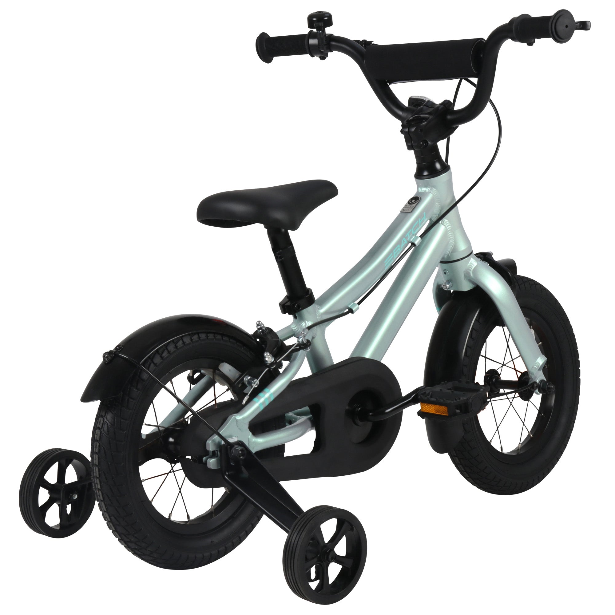 Batch 12in Kids Bike, Green, 3 to 5 year olds