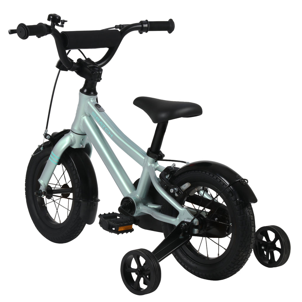 Batch 12in Kids Bike, Green, 3 to 5 year olds