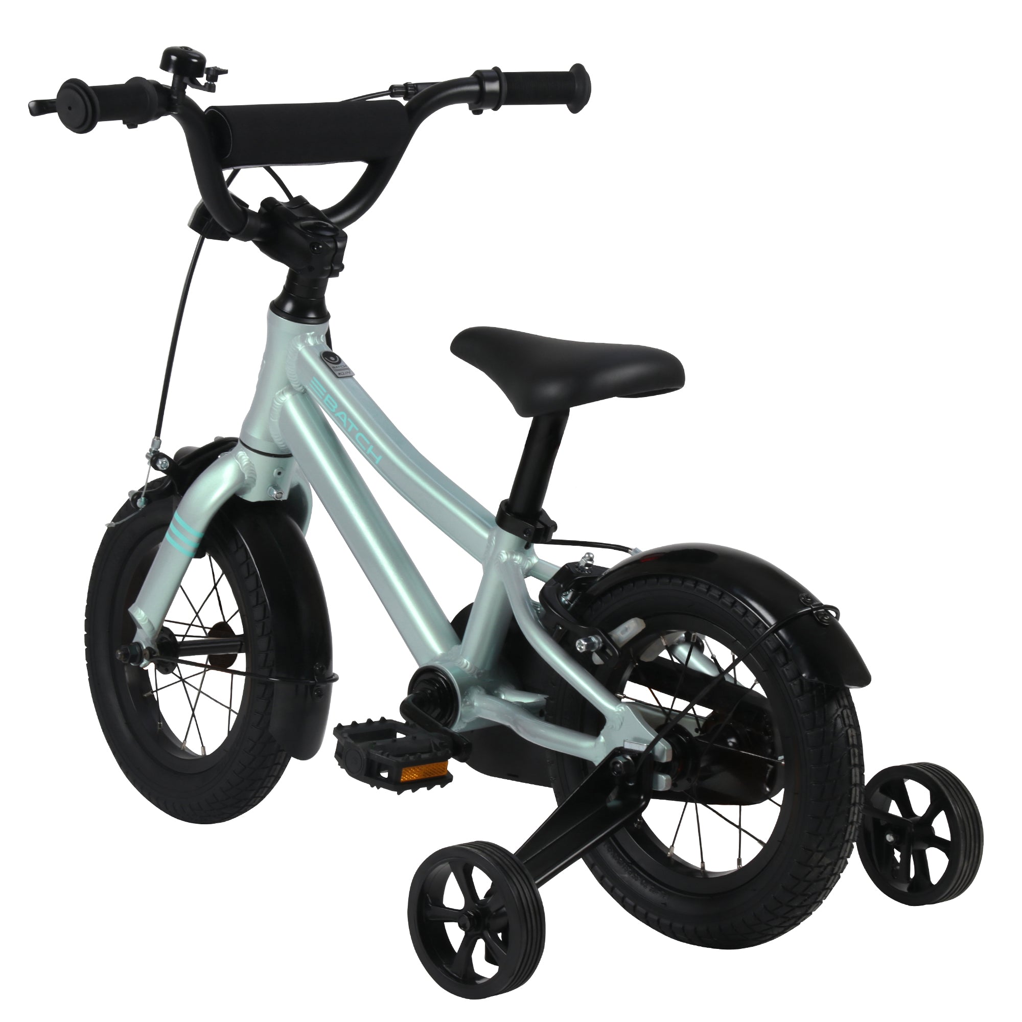 Batch 12in Kids Bike, Green, 3 to 5 year olds