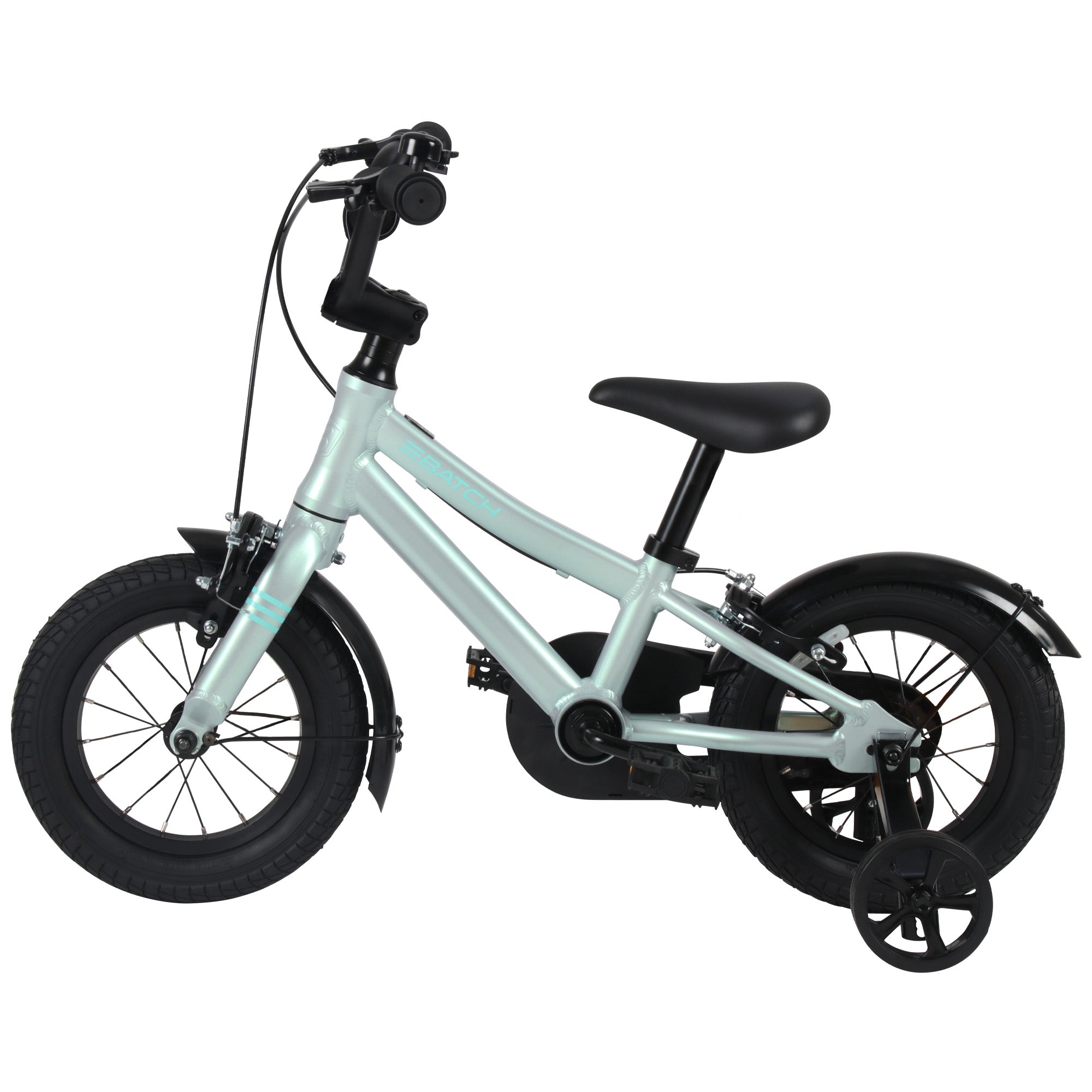 Batch 12in Kids Bike, Green, 3 to 5 year olds