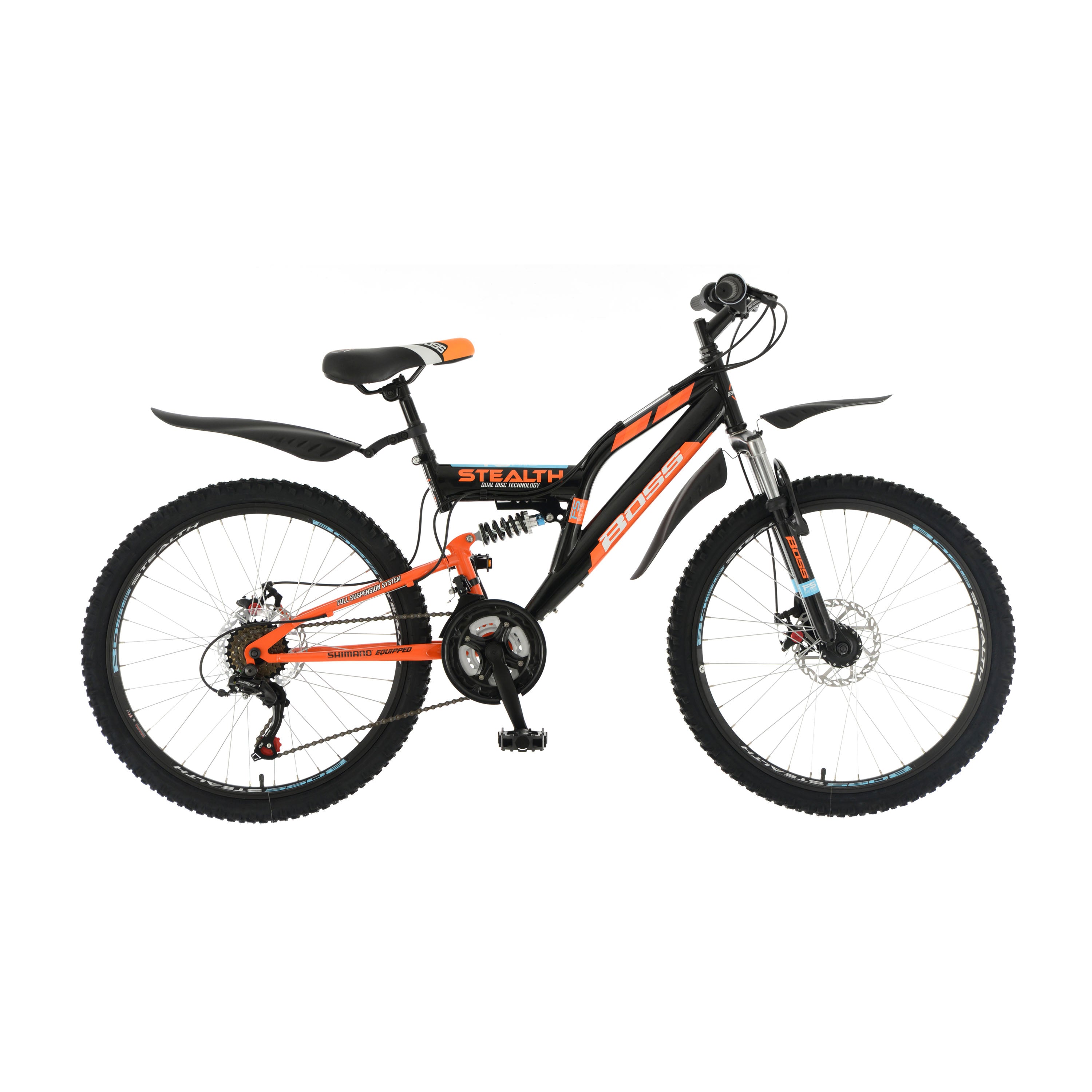 Boss Stealth 24-inch Mountain Bike - Black/Orange