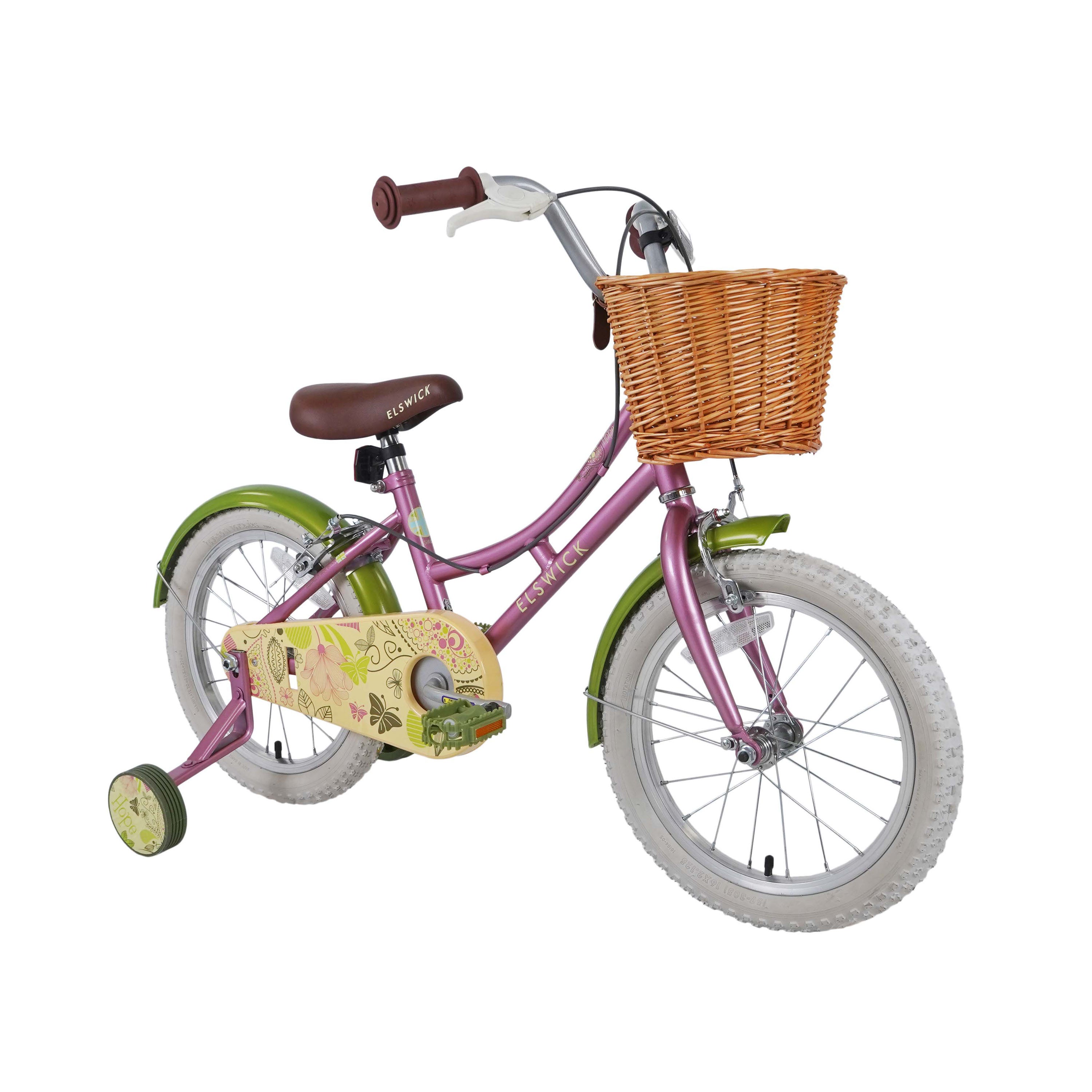Elswick Hope 16-inch Kids Heritage Bike - Dark Pink/Green