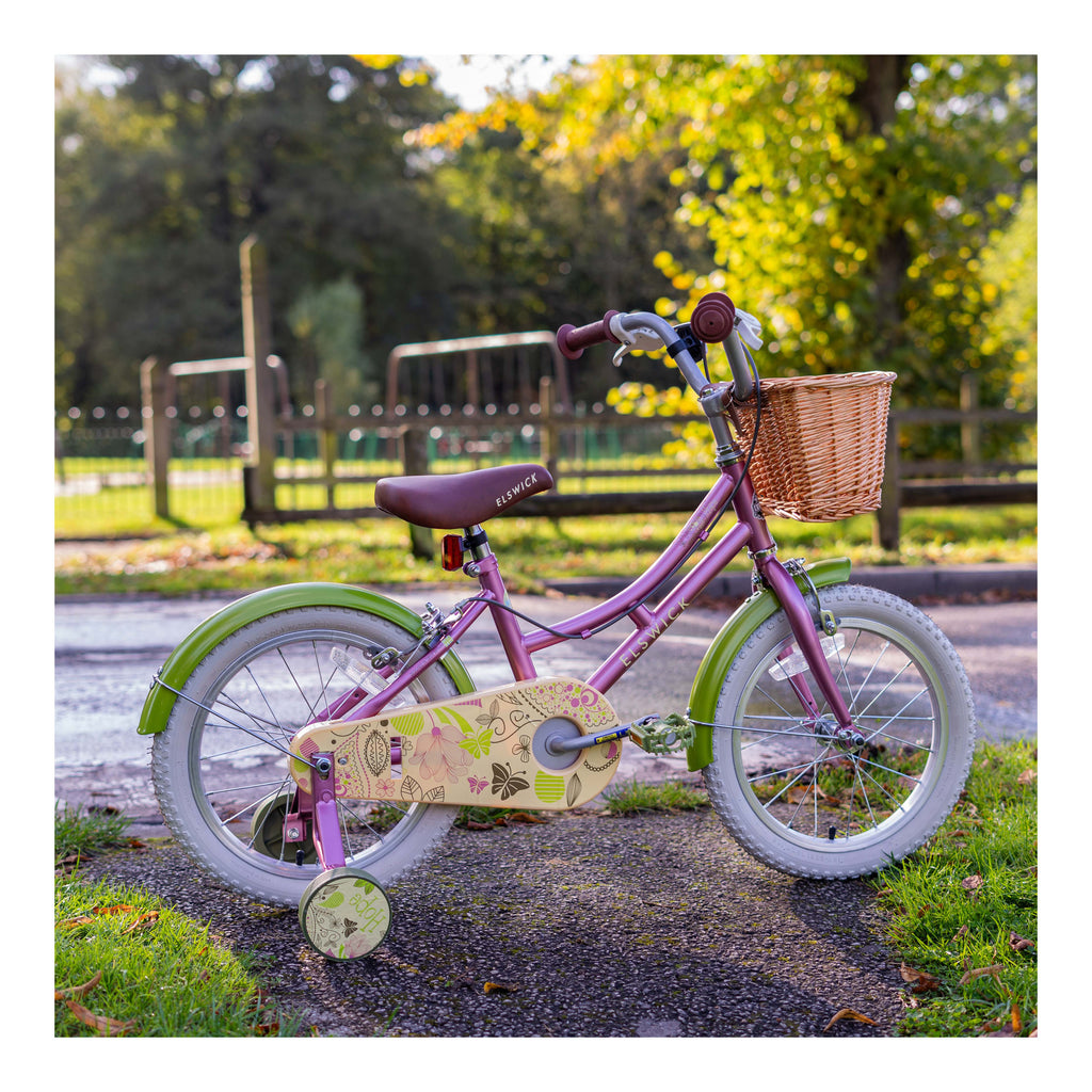 Elswick Hope 16-inch Kids Heritage Bike - Dark Pink/Green
