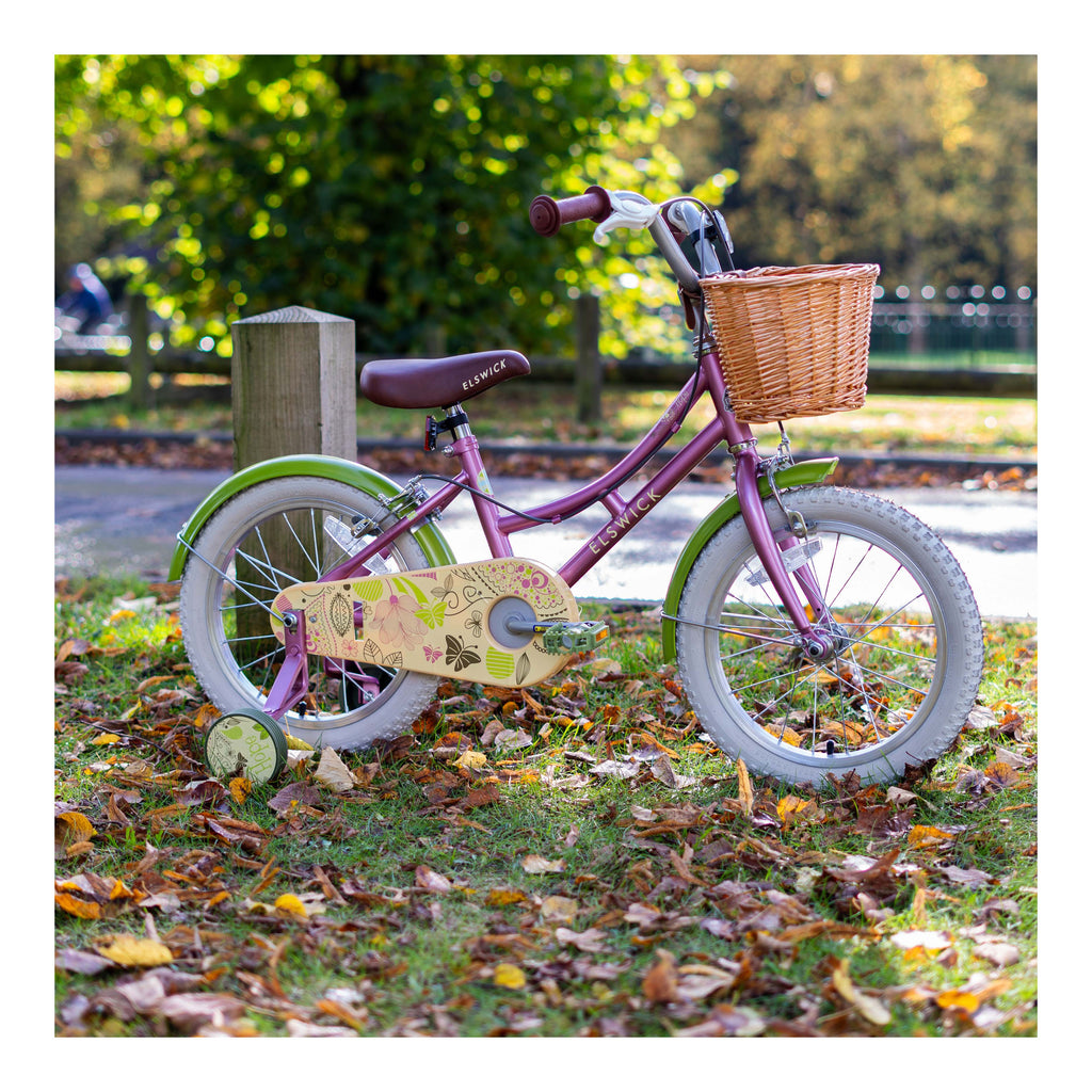 Elswick Hope 16-inch Kids Heritage Bike - Dark Pink/Green