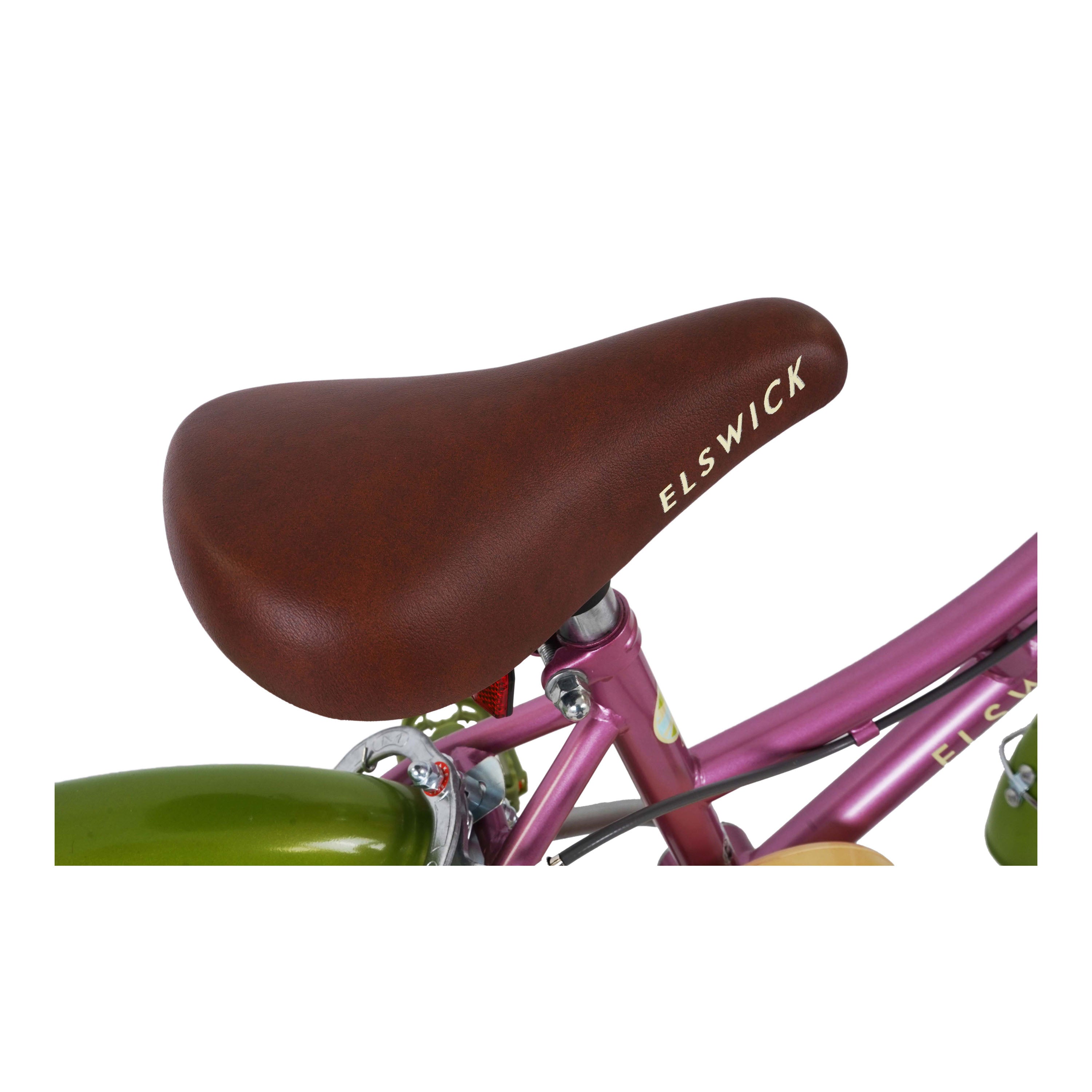 Elswick Hope 16-inch Kids Heritage Bike - Dark Pink/Green