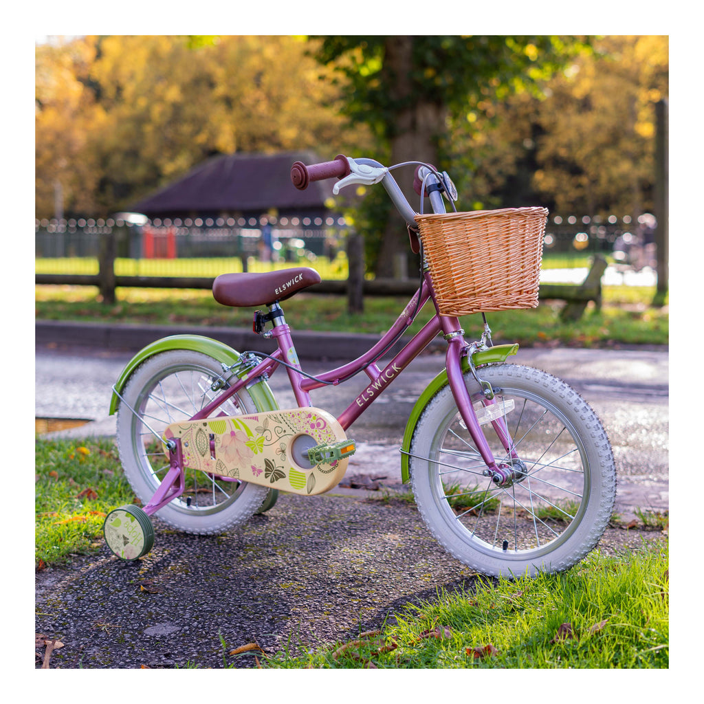 Elswick Hope 16-inch Kids Heritage Bike - Dark Pink/Green