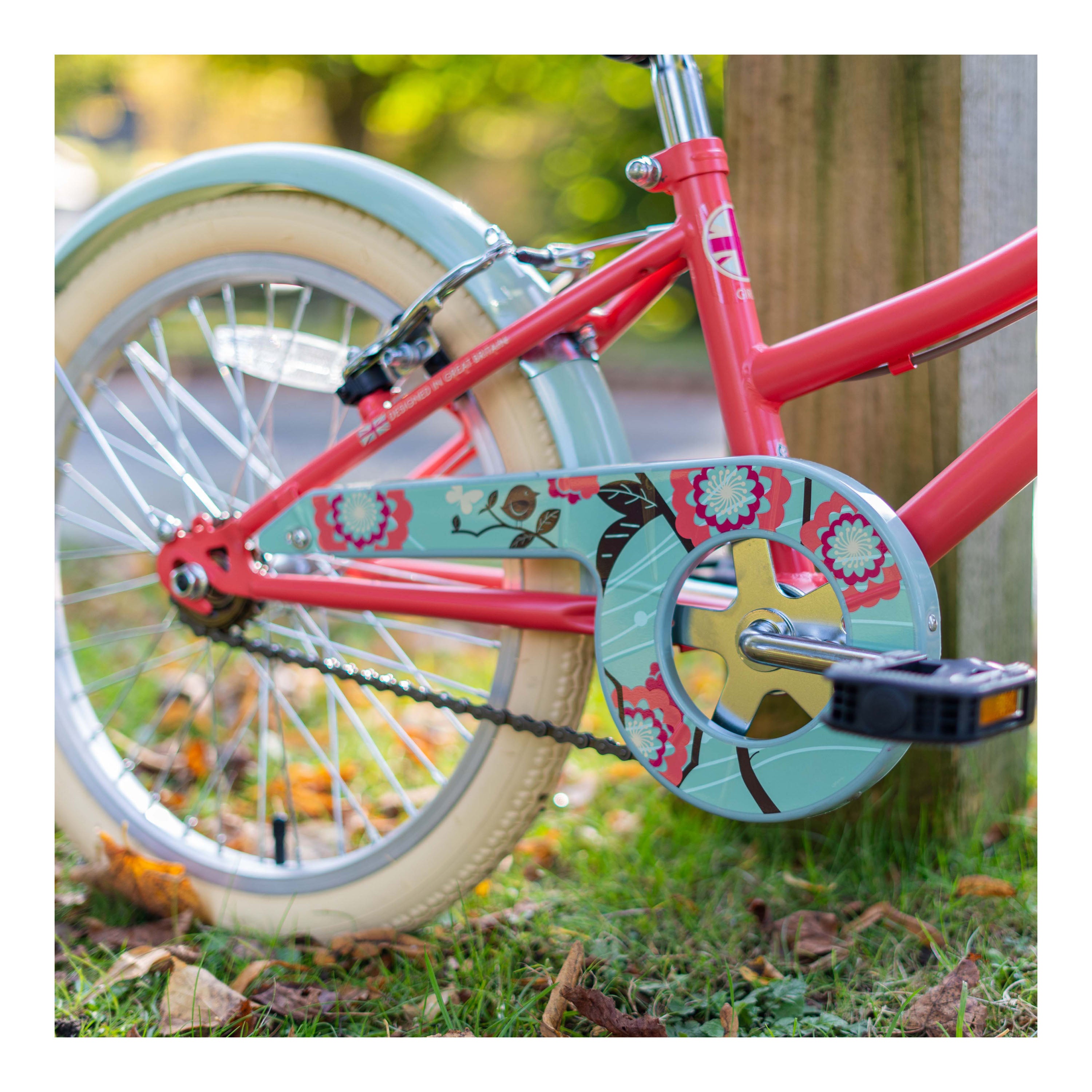 Elswick Harmony 18-inch Kids Heritage Bike - Coral/Khaki Green