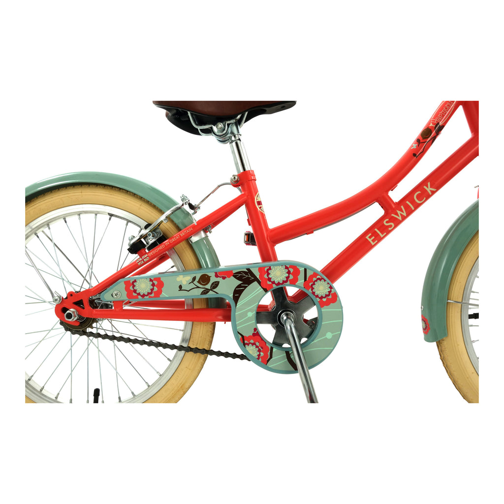 Elswick Harmony 18-inch Kids Heritage Bike - Coral/Khaki Green
