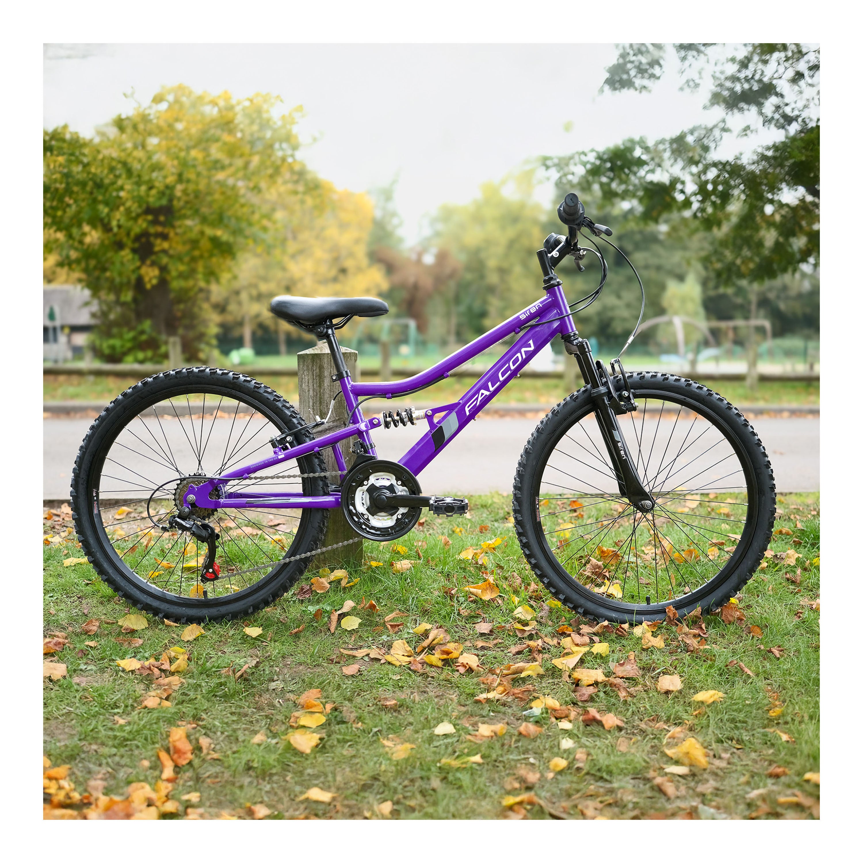 Falcon Siren 24-inch Kids Mountain Bike - Purple