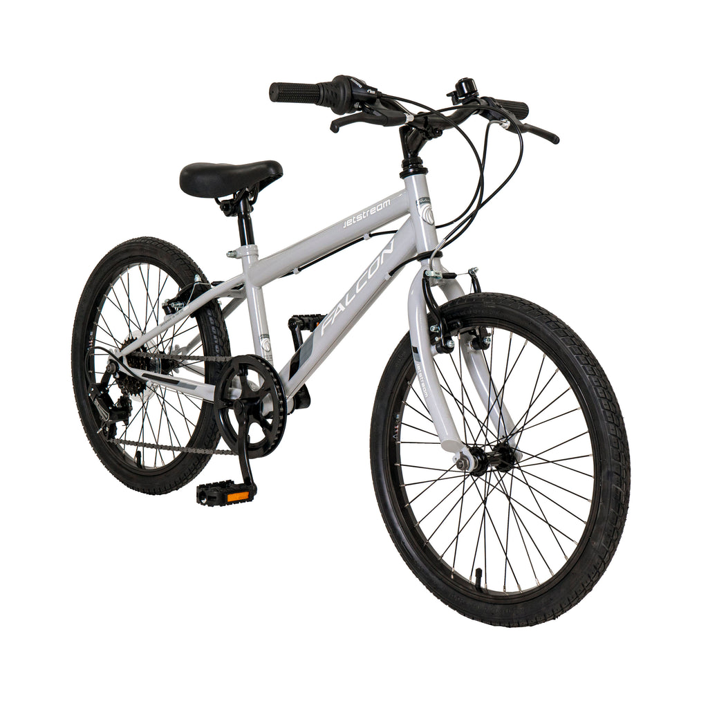 Falcon Jetstream 20-inch Kids Hybrid Bike - Light Grey