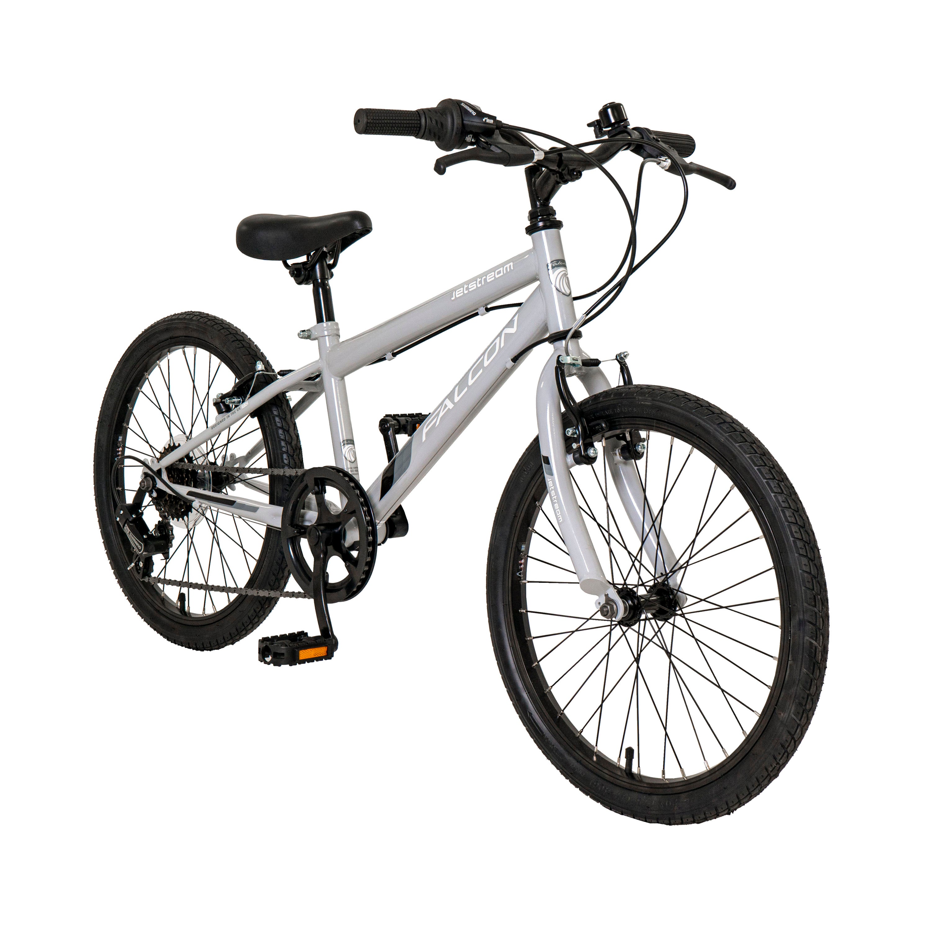 Falcon Jetstream 20-inch Kids Hybrid Bike - Light Grey