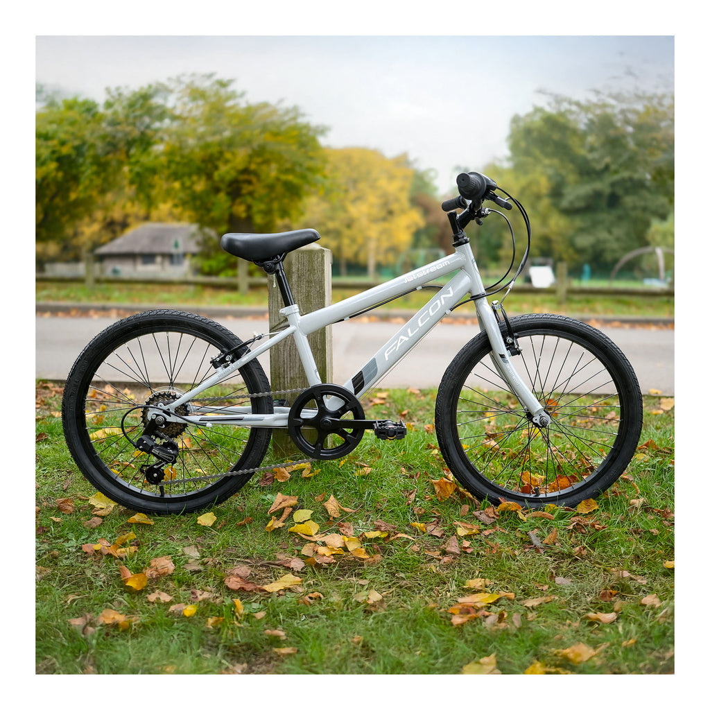 Falcon Jetstream 20-inch Kids Hybrid Bike - Light Grey