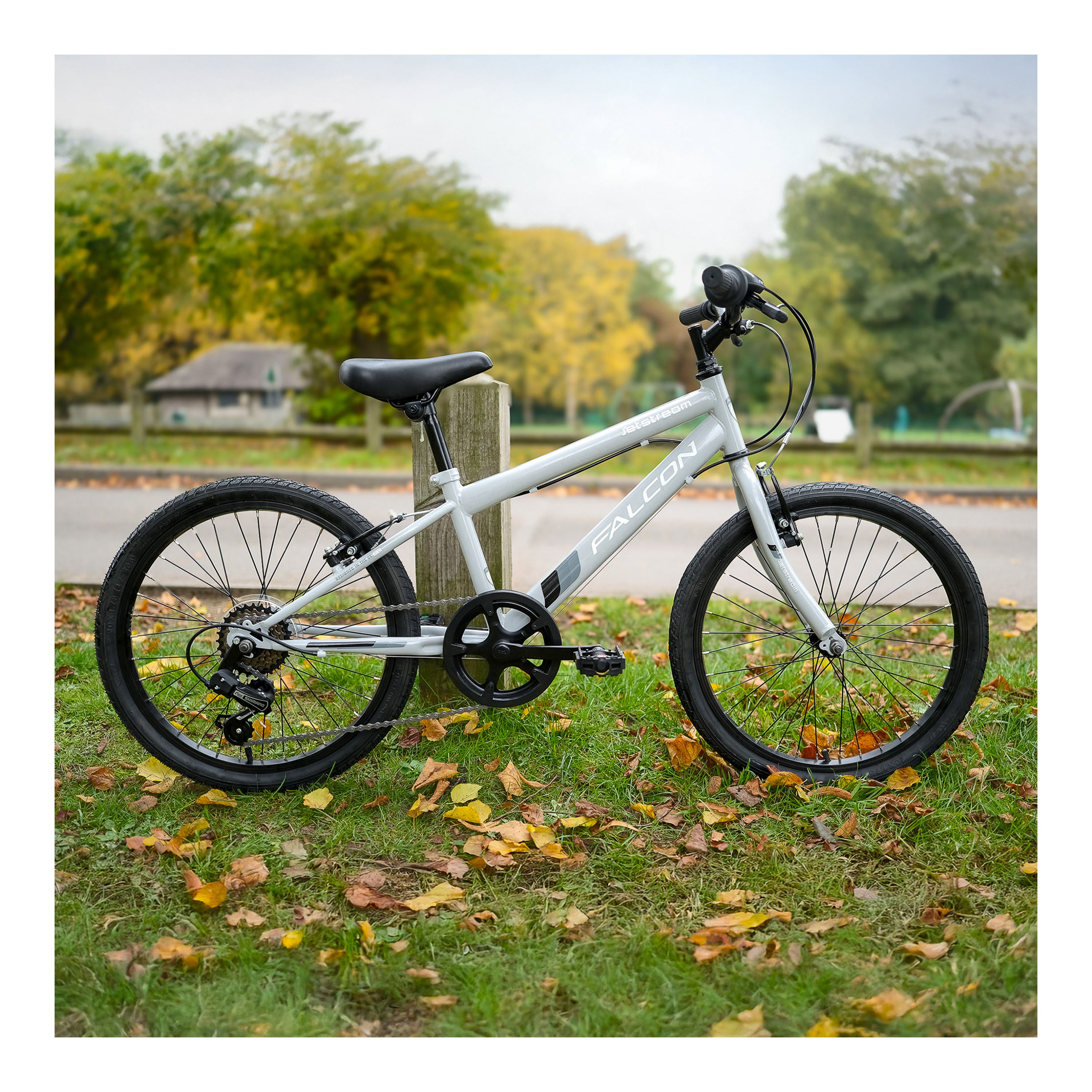 Falcon Jetstream 20-inch Kids Hybrid Bike - Light Grey