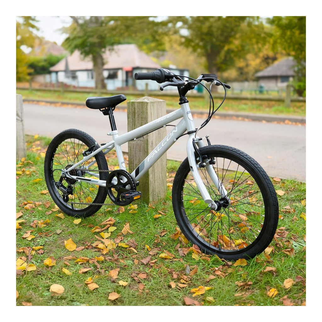 Falcon Jetstream 20-inch Kids Hybrid Bike - Light Grey