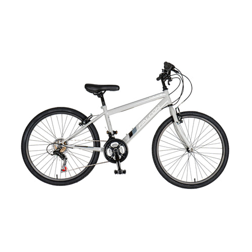 Falcon Cyclone 24-inch Kids Hybrid Bike - Light Grey