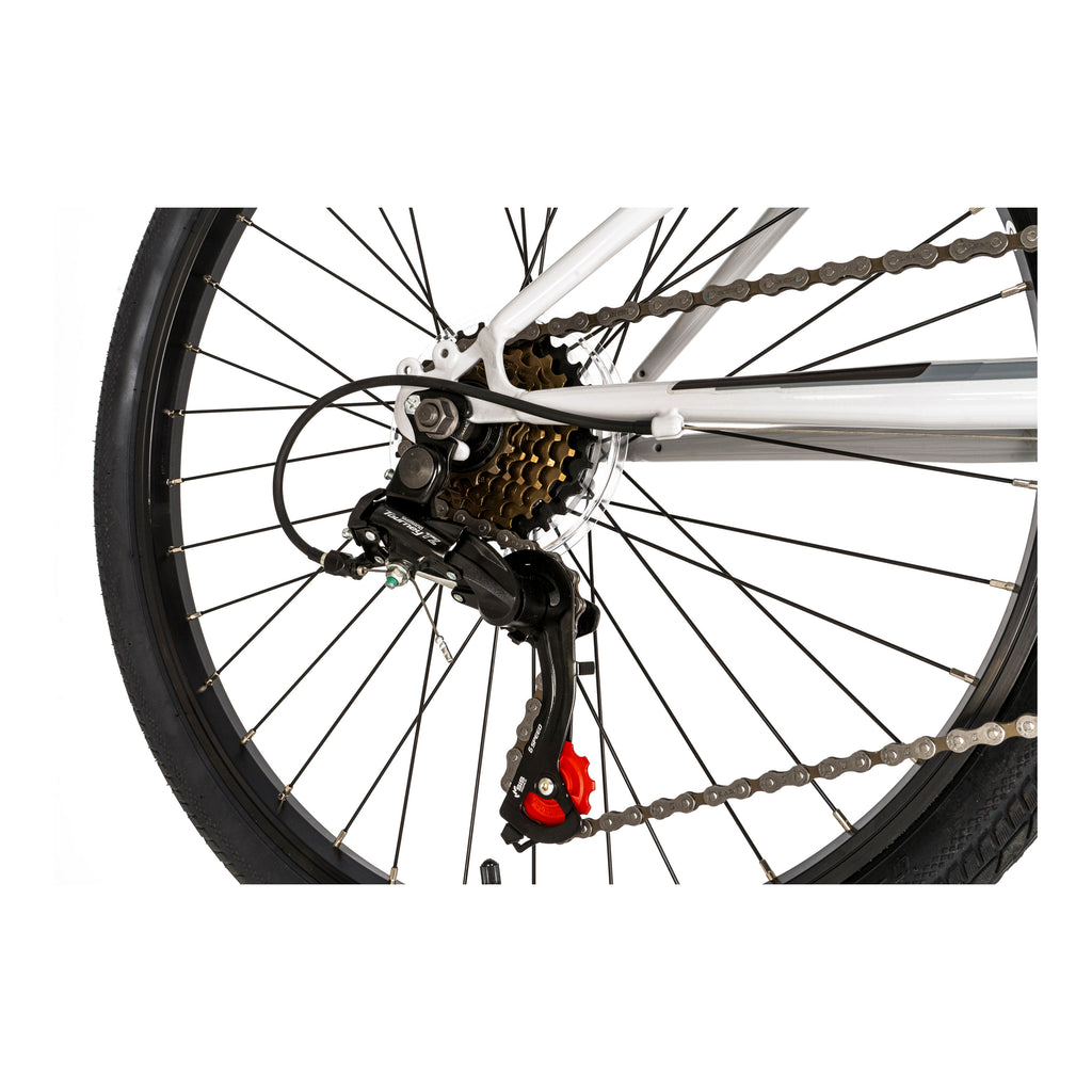 Falcon Cyclone 24-inch Kids Hybrid Bike - Light Grey
