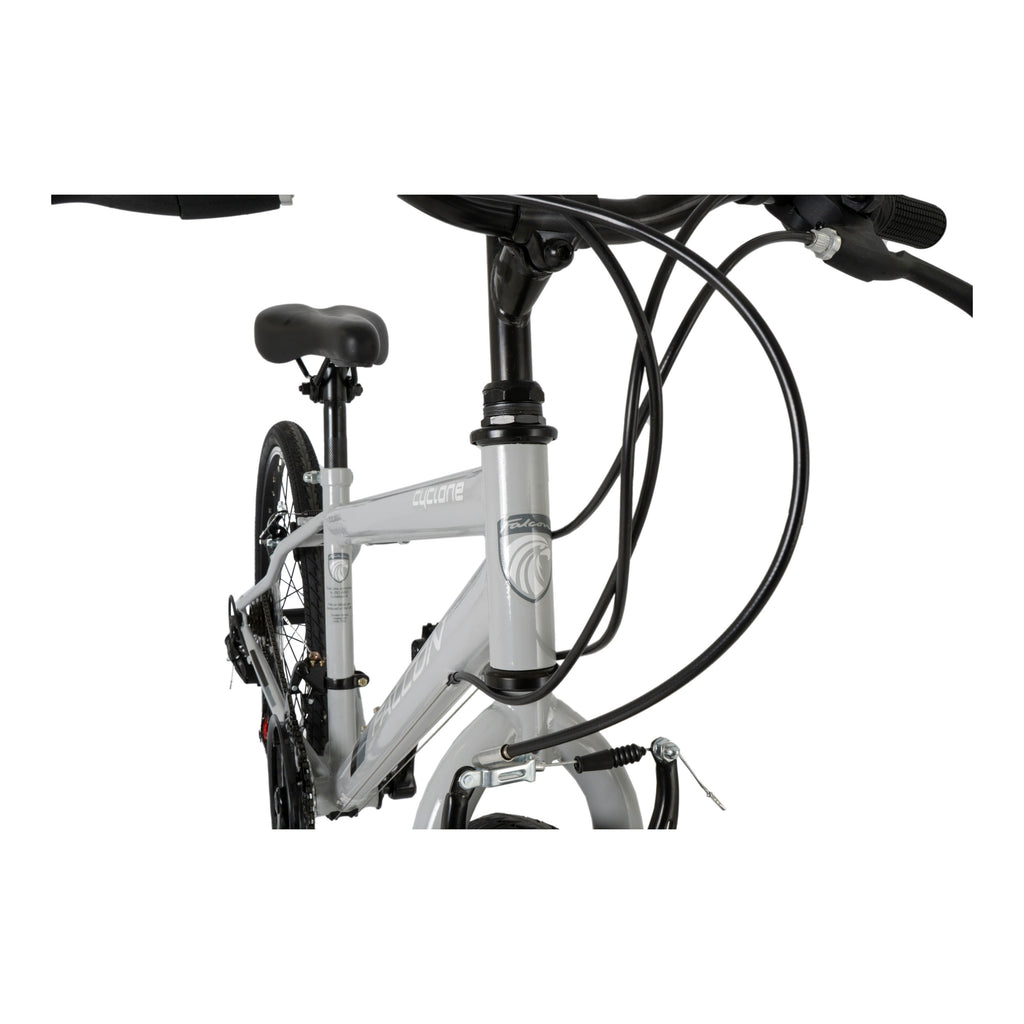 Falcon Cyclone 24-inch Kids Hybrid Bike - Light Grey