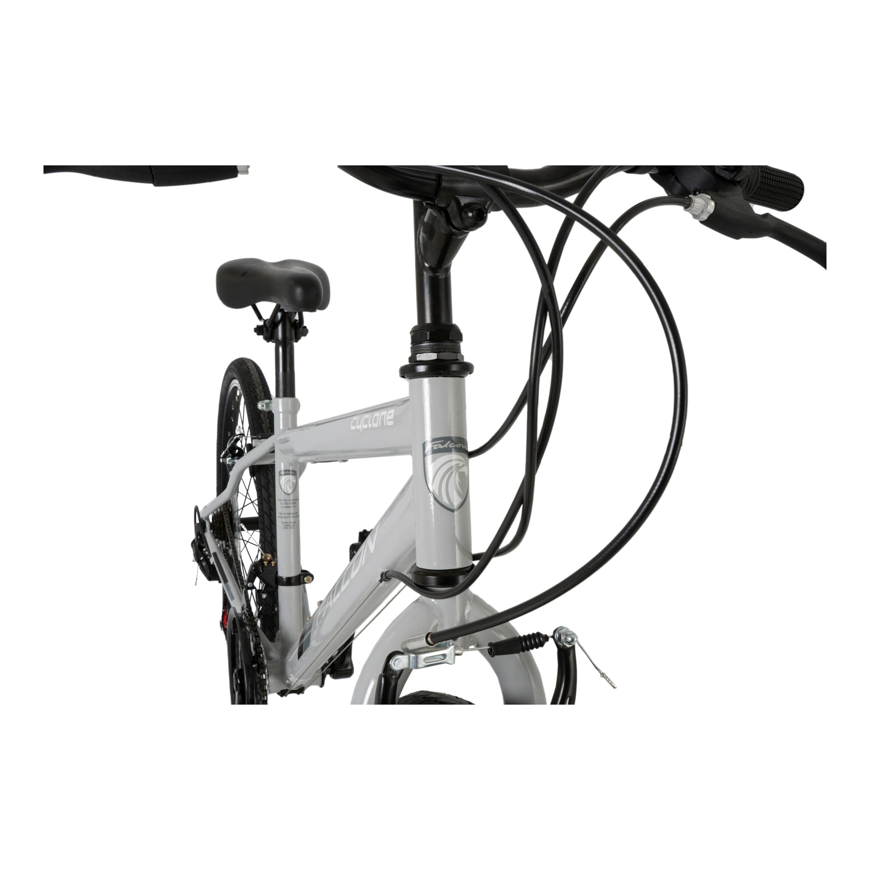 Falcon Cyclone 24-inch Kids Hybrid Bike - Light Grey