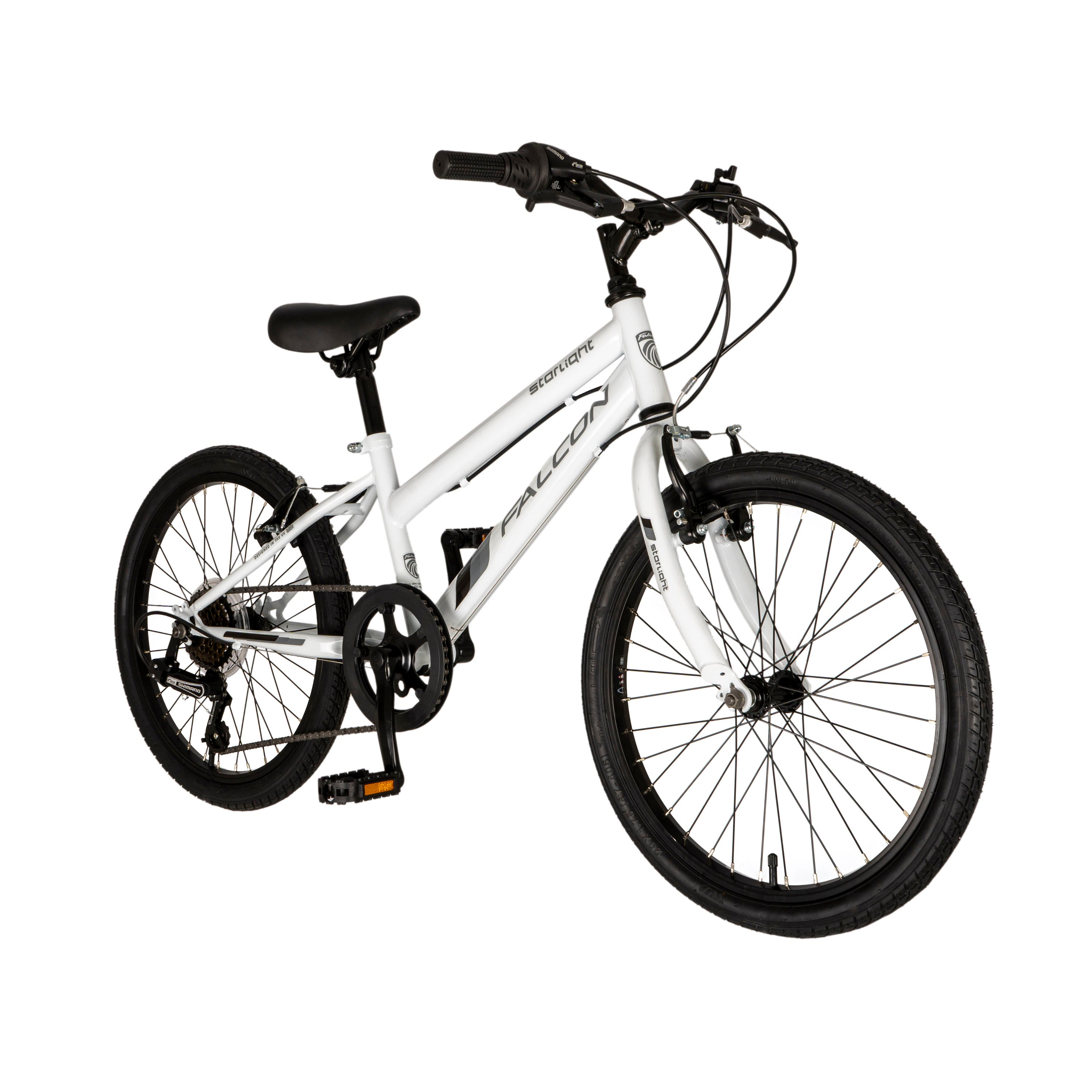 Falcon Starlight 20-inch Kids Hybrid Bike - White