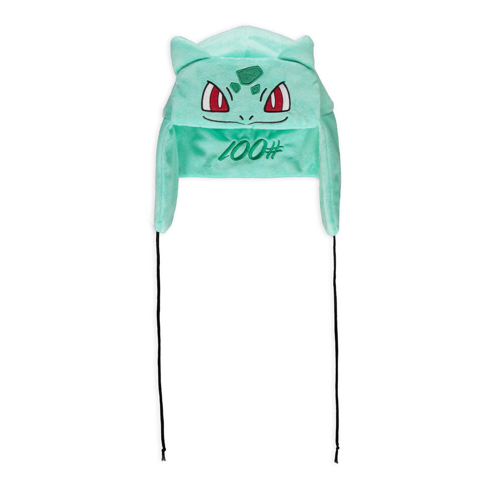 POKEMON Bulbasaur 100# Novelty Trapper Hat, Green (NH323512POK)