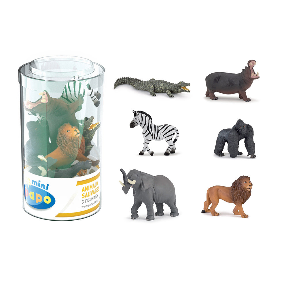 Papo Mini Papo Mini Plus Wild Set 1 (Tube, 6 pcs) Toy Figure Set
