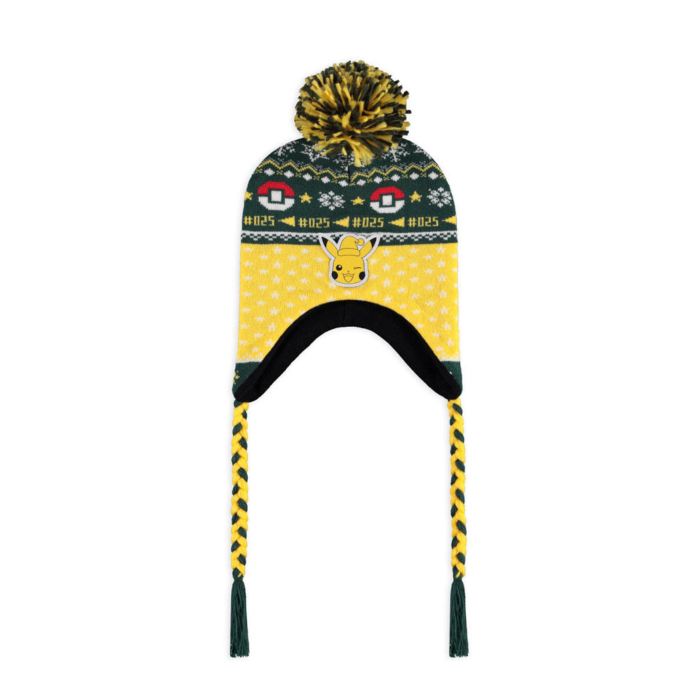 Pokemon Pikachu #025 Christmas Festive Sherpa Beanie