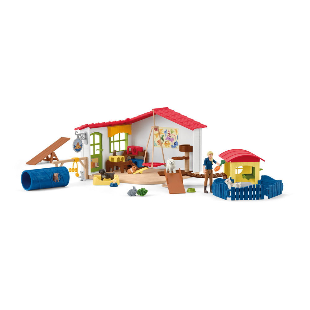 Schleich Farm World Pet Hotel Toy Playset