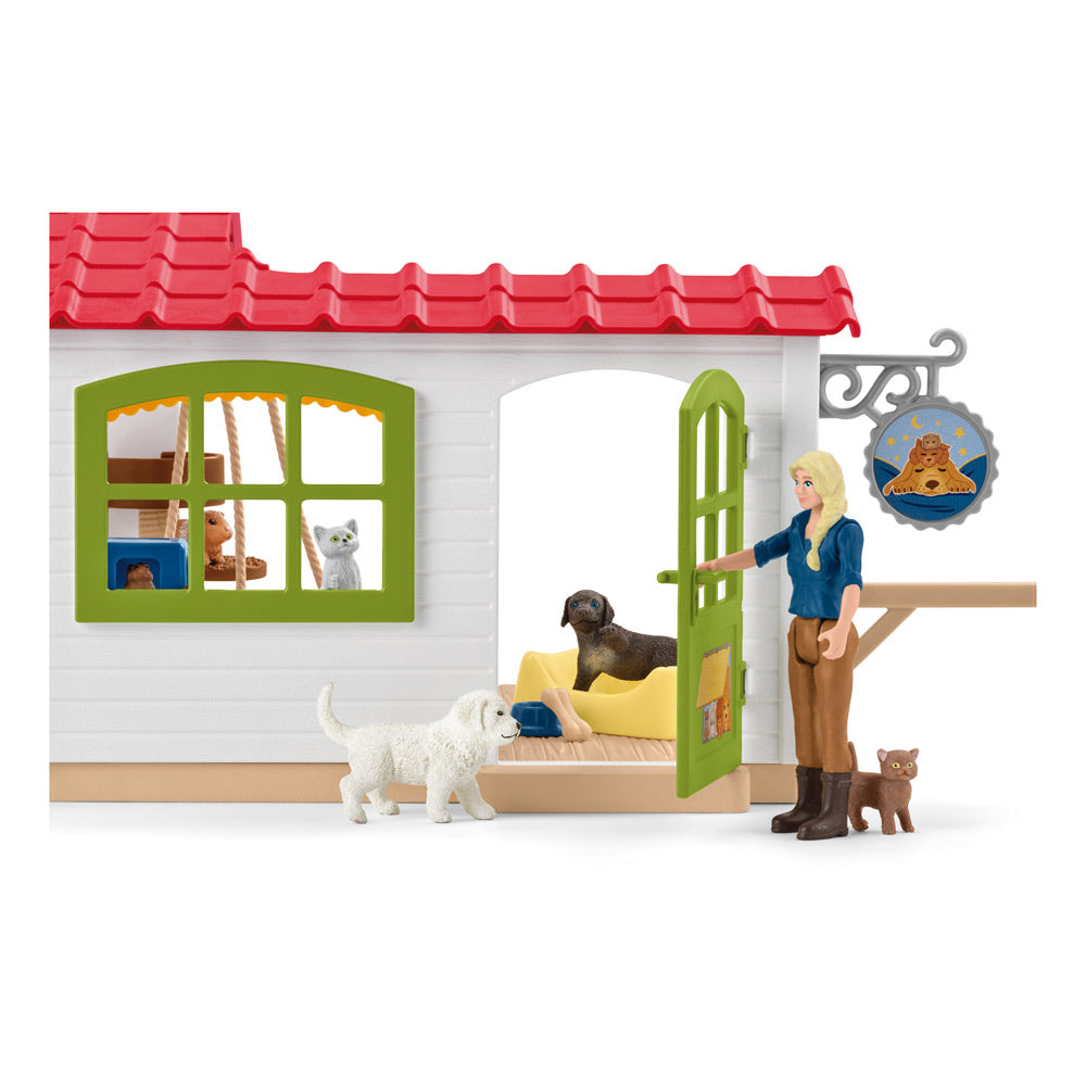 Schleich Farm World Pet Hotel Toy Playset