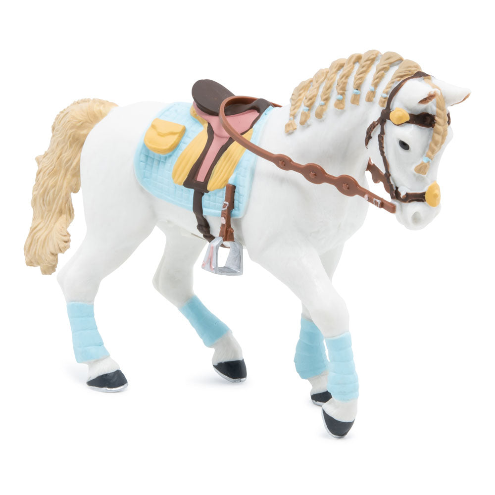 Papo Horse and Ponies Blue Trendy Rider's Horse Toy Figure