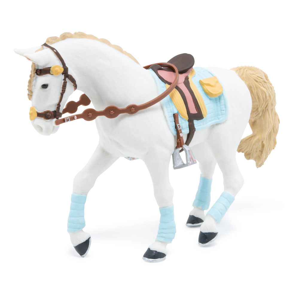 Papo Horse and Ponies Blue Trendy Rider's Horse Toy Figure
