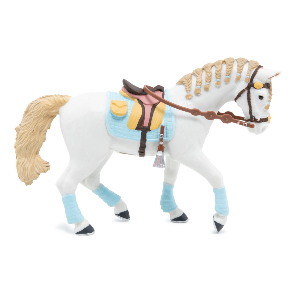 Papo Horse and Ponies Blue Trendy Rider's Horse Toy Figure