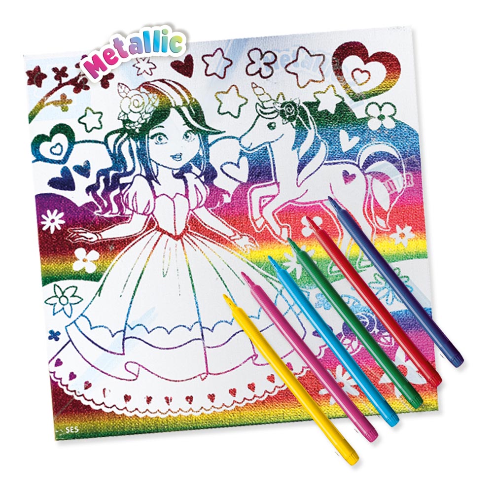 SES Creative Metallic Colouring Canvas